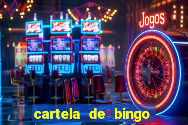 cartela de bingo cha de panela